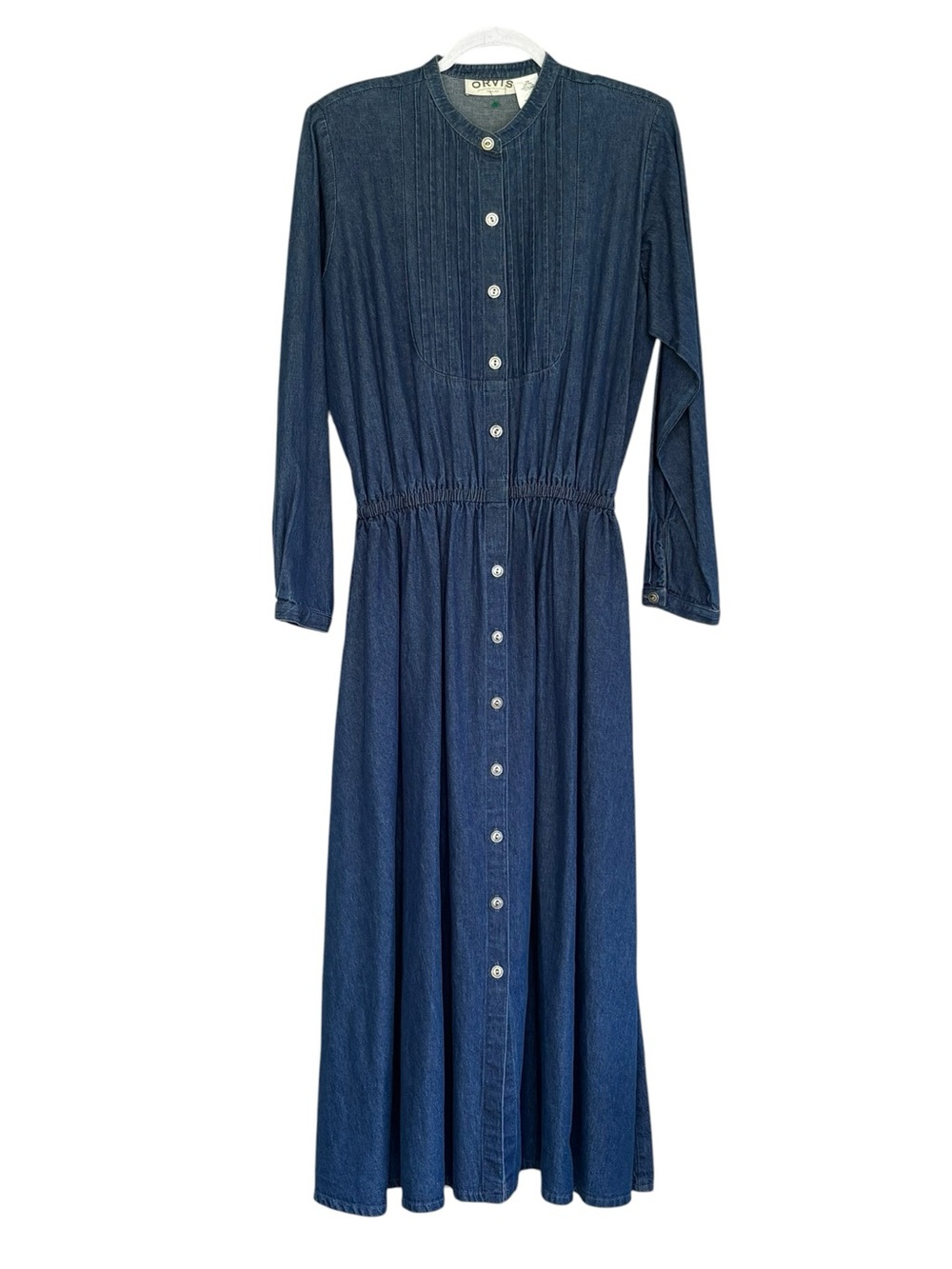 New Vintage Orvis Western Denim Jean Prairie. Style Button Down Dress Size 14